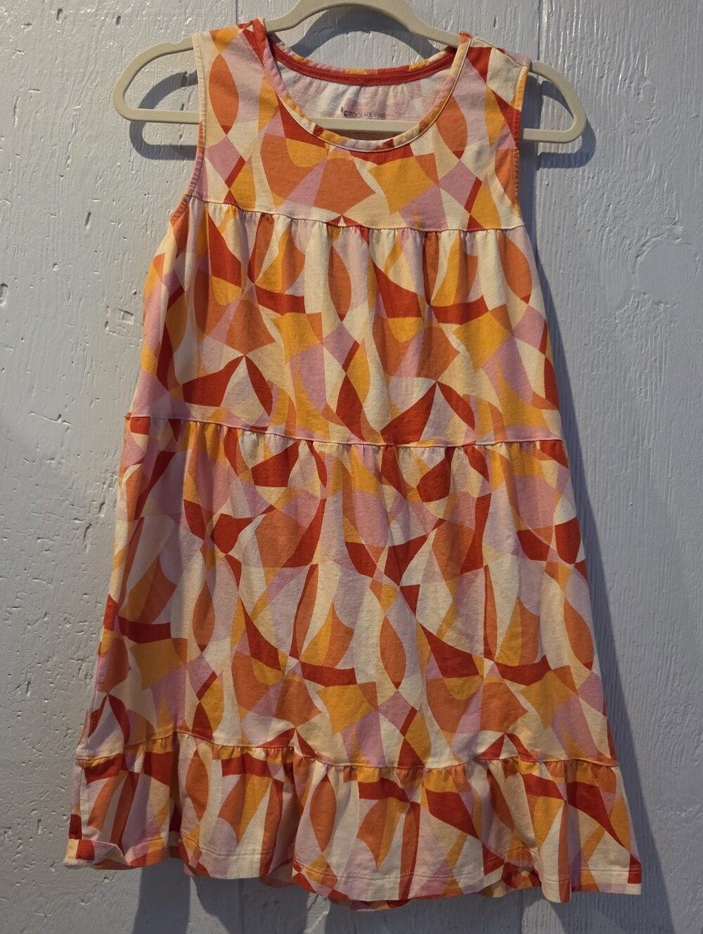 Koolaburra By Ugg Sleeveless Tiered Dress in Pink & Orange
